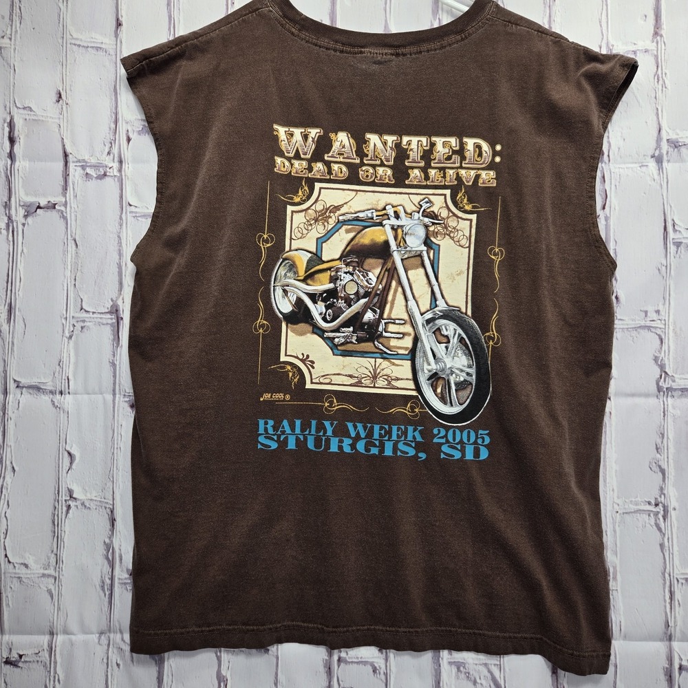 Vtg 2005 Sturgis SD Motorcycle Rally Shirt Mens Large Sleeveless Graphic Tshirt